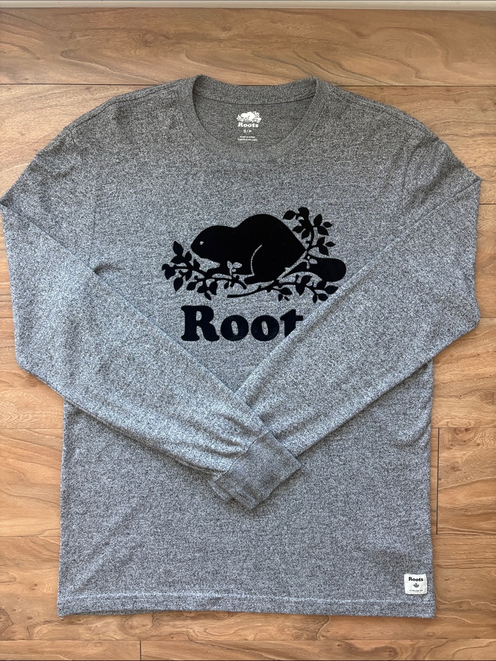 Roots Mens Organic Cooper Beaver Long Sleeve T-shirt